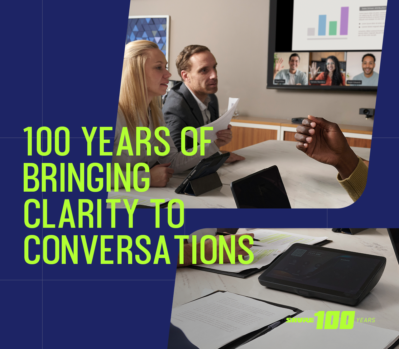 Shure 100 Years of Bringing Clarity to Conversations